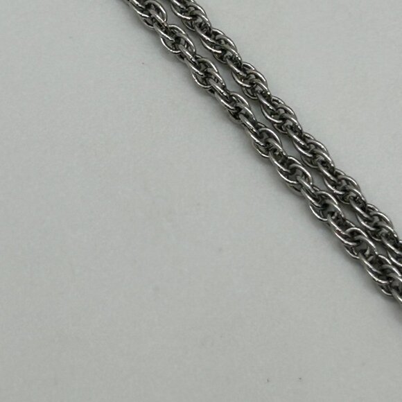 Ann Taylor Vintage Silver Necklace With Yellow Floral Accents & Crystal Details - Picture 9 of 16